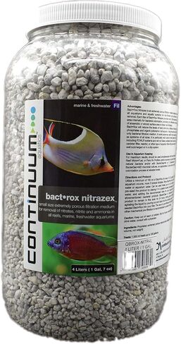 Continuum Aquatics Bact Rox Nitrazex - وسائط ترشيح مسامية صغيرة لإزالة النترات والنتريت والأمونيا في الشعاب المرجانية والمياه المالحة البحرية وأحواض المياه العذبة، 250 مل in Kuwait