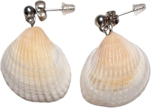 | Freshwater pearl | Sea shell | Earrings | 1 inch | Studs | Hypoallergenic | Gifts | Fun | Beach | Boho | Summer in Saudi Arabia