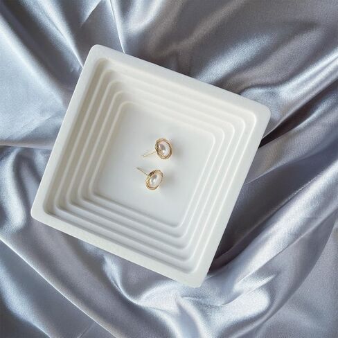 Natural Baroque Freshwater Pearl Earrings for Women, White Round Pearls, Wire Wrap Gold Stud Earrings Jewelry, Handmade Jewelry Gift for Mom Lover Her (14K Gold Plated) in Saudi Arabia