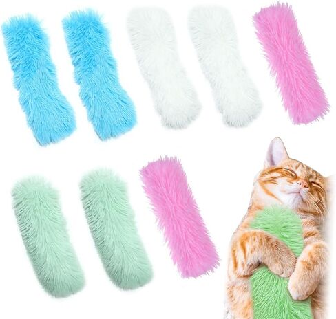 BetterJonny 8 Pcs Cat Toys Cat Pillows, 10.6inch Soft Plush Stuffed Cat Pillows Catnip Toys Cat Kicker Toy Plush Cat Sleep Pillow Interaction Fun Toy for Family with Multiple Cats in Saudi Arabia
