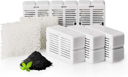 مرشحات بديلة من iPettie لنافورة مياه iPettie Clover LED المضيئة للحيوانات الأليفة | 6 مرشحات كربون و2 مرشحات رغوة in Kuwait