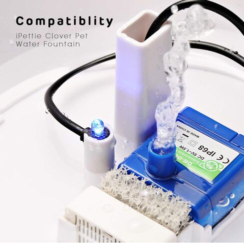 مرشحات بديلة من iPettie لنافورة مياه iPettie Clover LED المضيئة للحيوانات الأليفة | 6 مرشحات كربون و2 مرشحات رغوة in Kuwait