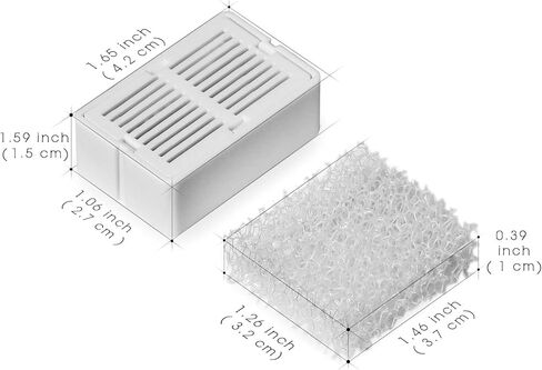 مرشحات بديلة من iPettie لنافورة مياه iPettie Clover LED المضيئة للحيوانات الأليفة | 6 مرشحات كربون و2 مرشحات رغوة in Kuwait