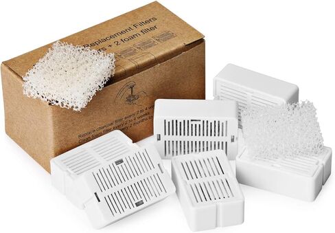 مرشحات بديلة من iPettie لنافورة مياه iPettie Clover LED المضيئة للحيوانات الأليفة | 6 مرشحات كربون و2 مرشحات رغوة in Kuwait