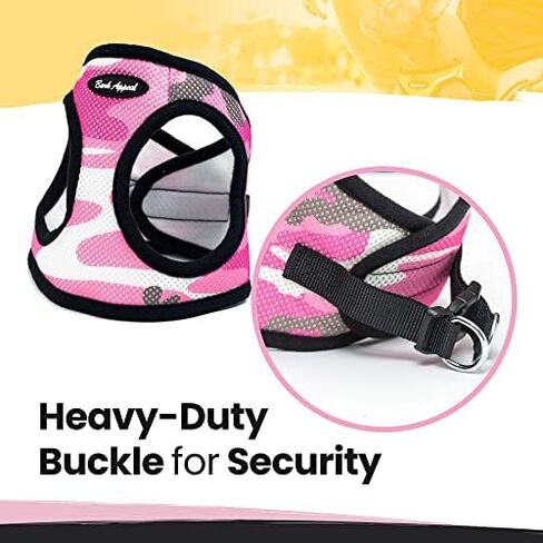 Bark Appeal Pink Camo Step-in Dog Harness for Small-Medium Pets – Soft Solid Mesh Vest Harness for Dogs & Puppies – Anti-Choke with Adjustable Strap & Heavy Duty Clip – XXXL in Saudi Arabia