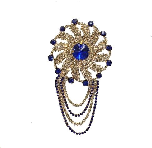 Bal Krishna/Ganesh Ornaments Earring/Bali – Earrings for Laddu Gopal Size .Ganapati Idol for 6" To 8" Idol, Devi Maa/Radha Rani/Laddu Gopal/Ganesh Shringar Dark Blue Bali 3SE21 in Saudi Arabia