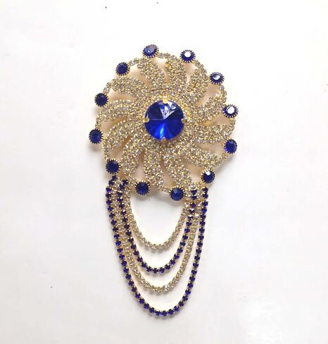 Bal Krishna/Ganesh Ornaments Earring/Bali – Earrings for Laddu Gopal Size .Ganapati Idol for 6" To 8" Idol, Devi Maa/Radha Rani/Laddu Gopal/Ganesh Shringar Dark Blue Bali 3SE21 in Saudi Arabia