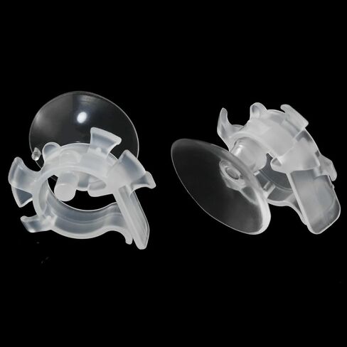 Aquarium Heater Suction Cups with Clips 6 PCS Black Air Hose Tube Holders Clamps for Fish Tank in Saudi Arabia