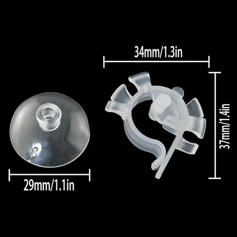Aquarium Heater Suction Cups with Clips 6 PCS Black Air Hose Tube Holders Clamps for Fish Tank in Saudi Arabia