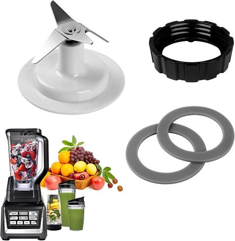 Blender Blade Replacement Parts, Stainless Steel Blender Base Blade with Jar Base Cap and 2 Rubber O Ring Sealing Ring Gaskets, Easy to Use, Blender Replacement Parts For Blender Blades in Saudi Arabia