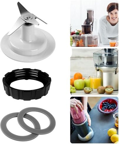 Blender Blade Replacement Parts, Stainless Steel Blender Base Blade with Jar Base Cap and 2 Rubber O Ring Sealing Ring Gaskets, Easy to Use, Blender Replacement Parts For Blender Blades in Saudi Arabia