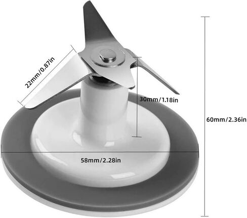 Blender Blade Replacement Parts, Stainless Steel Blender Base Blade with Jar Base Cap and 2 Rubber O Ring Sealing Ring Gaskets, Easy to Use, Blender Replacement Parts For Blender Blades in Saudi Arabia