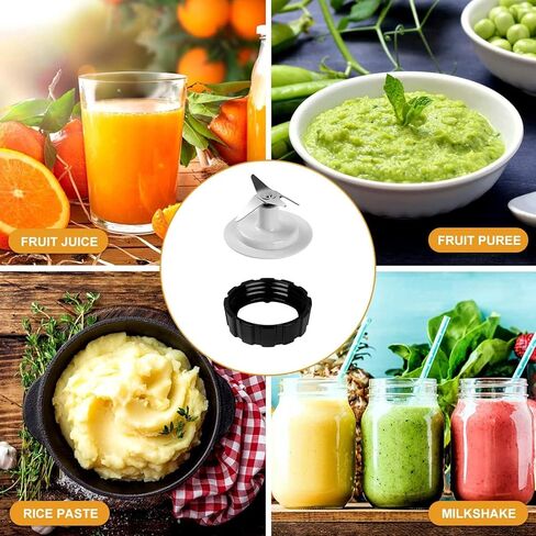 Blender Blade Replacement Parts, Stainless Steel Blender Base Blade with Jar Base Cap and 2 Rubber O Ring Sealing Ring Gaskets, Easy to Use, Blender Replacement Parts For Blender Blades in Saudi Arabia