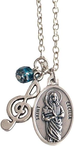 St Cecilia Music Note Catholic Confirmation Patron Saint Necklace in Saudi Arabia