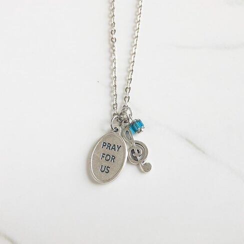 St Cecilia Music Note Catholic Confirmation Patron Saint Necklace in Saudi Arabia