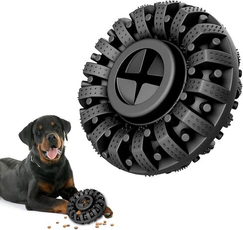 Dog Toys for Aggressive Chewers, Natural Rubber Indestructible Dog Toys Treat Dispenser for Power Chewers, Sturdy Dog Toy for Small/Medium/Large Chewer, Fun to Chew, Chase and Fetch, Red in Saudi Arabia