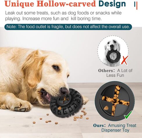 Dog Toys for Aggressive Chewers, Natural Rubber Indestructible Dog Toys Treat Dispenser for Power Chewers, Sturdy Dog Toy for Small/Medium/Large Chewer, Fun to Chew, Chase and Fetch, Red in Saudi Arabia