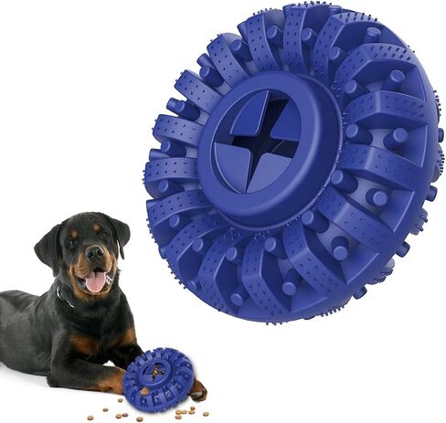 Dog Toys for Aggressive Chewers, Natural Rubber Indestructible Dog Toys Treat Dispenser for Power Chewers, Sturdy Dog Toy for Small/Medium/Large Chewer, Fun to Chew, Chase and Fetch, Red in Saudi Arabia