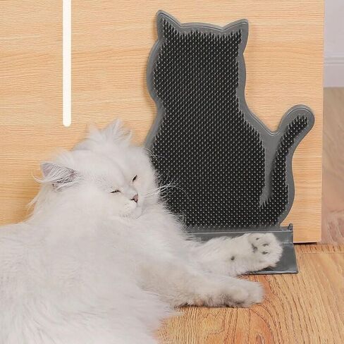 Cat Corner Self Groomer Cat Corner Groomer Brush with Catnip Soft Cat Wall Scratcher Cat Grooming Brushes Pet Self Massage Combs Wall Brush for Indoor Cats in Saudi Arabia