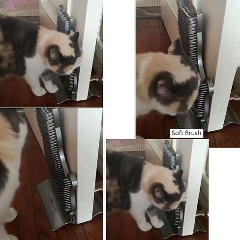 Cat Corner Self Groomer Cat Corner Groomer Brush with Catnip Soft Cat Wall Scratcher Cat Grooming Brushes Pet Self Massage Combs Wall Brush for Indoor Cats in Saudi Arabia