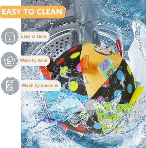 لعبة كرة للكلاب ذات صوت صرير للعب التفاعلي، ألعاب إثراء للكلاب مقاس 6 بوصات، لعبة كرة محشوة ناعمة للكلاب الصغيرة/المتوسطة/الكبيرة (بني وبرتقالي) in Kuwait