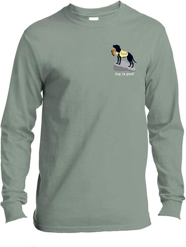 Dog is Good T-Shirt Never Hike Alone Long Sleeve - Great Gift for Dog Lovers, for Men and Women in Saudi Arabia
