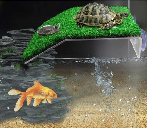 XMHF Turtle Basking Platform, Tortoise Ramp Reptile Ladder Resting Terrace Fish Tank Aquarium Turtle Dock Floating Decor for Reptile Frog Terrapin Large in Kuwait