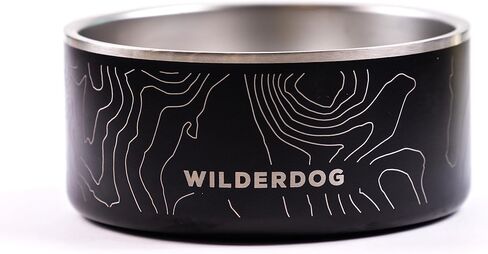 Widlerdog Stainless Steel Dog Bowl with Extra Durable Kitchen-grade BPA-free Stainless Steel with Non-slip Rubber Ringed Bottom (Black, 64 oz) in Saudi Arabia
