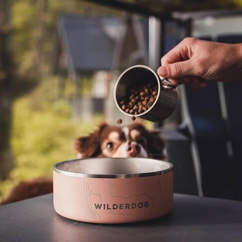 Widlerdog Stainless Steel Dog Bowl with Extra Durable Kitchen-grade BPA-free Stainless Steel with Non-slip Rubber Ringed Bottom (Black, 64 oz) in Saudi Arabia