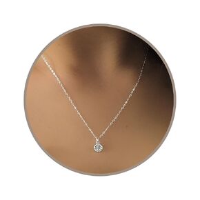 Annika Bella Set of 2, 925 Silver Necklaces, Circle Charm Necklace, Cubic Zirconia, Cz, Rope Choker, Pendant Necklace, Minimal Necklaces Set, (Set Of 2 Necklaces)