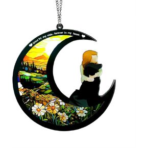 Dog Memorial Suncatcher, Dog Sympathy Gifts, Dog Memorial Gift for Loss of Dog, Personalized Dog Ornaments Keepsake Remembrance for Dog Lovers, in Memory of Dog Passing Away Gifts