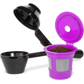 Single Serve Value Pack Reusable Filter Cup/EZ Scoop Perfect Pod Single Serve Pack Reusable Coffee Filter Cup & EZ-Scoop for K-CUP Brewers