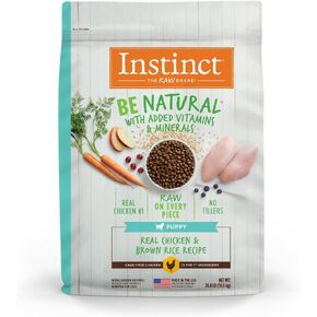 Instinct Be Natural Puppy Real Chicken & Brown Rice Recipe Natural Dry Dog Food, 24 lb. Bag