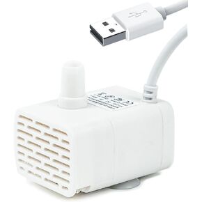 Cat Water Fountain Pump Replacement Silent Original Cat Fountain Pump DC5V (90L/H) with 2M USB Power Cord for HAPUP Pet Water Fountain for Cats Inside Cat Fountains for Drinking