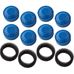 PET STANDARD Replacement Water Filter & 4 Pack Replacement Pre-Filter Sponges Compatible With PETLIBRO® 50oz/1.5L Automatic Ceramic Pet Fountain PLFF004, Pack of 8