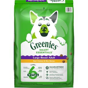 Greenies Smart Essentials Adult Large Breed High Protein Dry Dog Food Real Chicken & Rice Recipe, 15 lb. Bag
