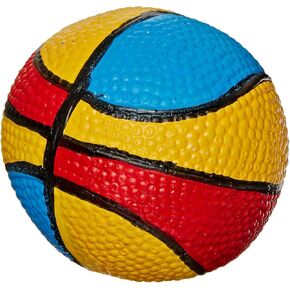 Latex Dog Toy, 2.75-Inch, Rainbow Basketball
