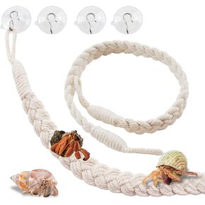 kathson 2 PCS 26 Inches Hermit Crab Climbing Toys,Reptile Vines Toy Hermit Crab Rope Ladder Bendable Hermit Crab Supplies Tank Terrarium Accessories for Hermit Crabs Lizards Leopard Geckos