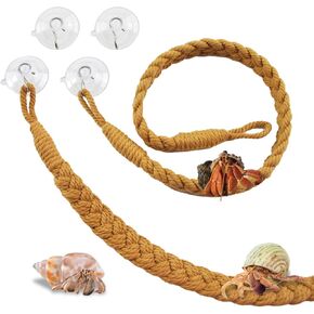 kathson 2 PCS 26 Inches Hermit Crab Climbing Toys,Reptile Vines Toy Hermit Crab Rope Ladder Bendable Hermit Crab Supplies Tank Terrarium Accessories for Hermit Crabs Lizards Leopard Geckos