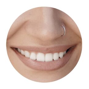 Silver Nose Ring 20 Gauge - Tiny Sterling Silver Nose Hoop Piercing - Thin Nose Jewelry for Women