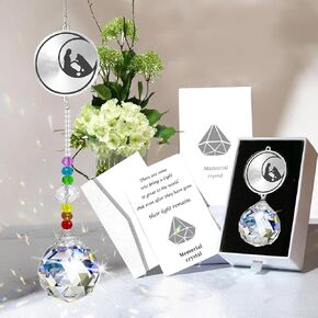 Cat Memorial Gifts for Loss of Cat,Cat Memorial Suncatcher Gifts for Loss of Cat,Cat Passing Away Remembrance Gift