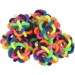 Restokki 10Pcs Pet Wobbly Rubber Dog Balls, puppy balls，holee roller dog ball，small dog balls for small breed for Small Dogs and Medium Dogs Pet Balls