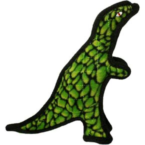 TUFFY - World's Tuffest Soft Dog Toy -Junior Dinosaur TRex - Squeakers - Multiple Layers. Made Durable, Strong & Tough. Interactive Play (Tug, Toss & Fetch). Machine Washable & Floats.