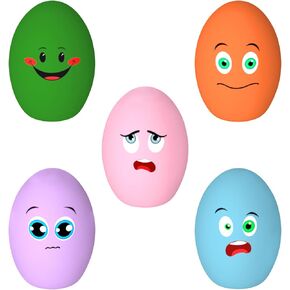 Dog Toys Squeaky, [5 Pack] Soft Puppy Egg Balls, Funny Interactive Squeak Pet Chew Toy for Puppies Small Medium Breed in Kuwait