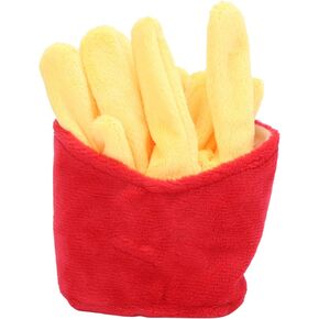 GLOGLOW Pet Squeaky Toy, Simulation French Fries Soft Plush Toys Puppy Molar Toys for Dogs Puppy Interactive Plaything