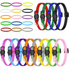 27 قطعة من أطواق الجراء للقمامة القابلة للتعديل، أطواق تعريف الجراء من النايلون الناعم مع مشبك تحرير آمن للكلاب حديثي الولادة الصغيرة والمتوسطة in Kuwait