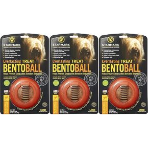 Starmark 3 Pack of Everlasting Treat Bento Balls, Large, Mental Stimulation Puzzle Toys for Large Dogs