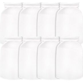 8 Pack 7 Inch Ring Filter Sock, 200μm Aquarium Felt Filter Bags, 16 Inch Long Hot-Melt Fish Tank Filter, Aquarium Filter Sock for Saltwater, Pond, Freshwater