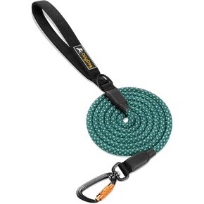 OllyDog Mountain Leash, Heavy Duty Rope Dog Leash with Carabiner, 75 inches, Soft Padded Handle, Ideal Everyday Use for Active Dogs (Spruce)