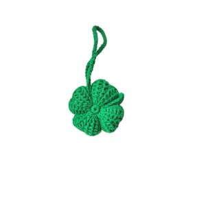 Crochet Four Leaf Clover Keychain Handmade Crochet Clover Lucky Accessories for Car Keys Bags in Saudi Arabia